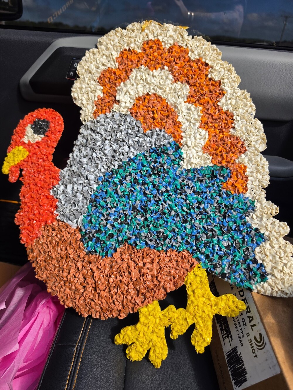Multicolor Turkey Wall Accent - Unbranded 70s VINTAGE Popcorn Plastic